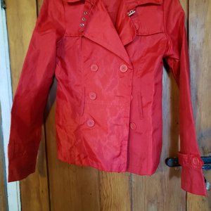 New without tags red raincoat size small